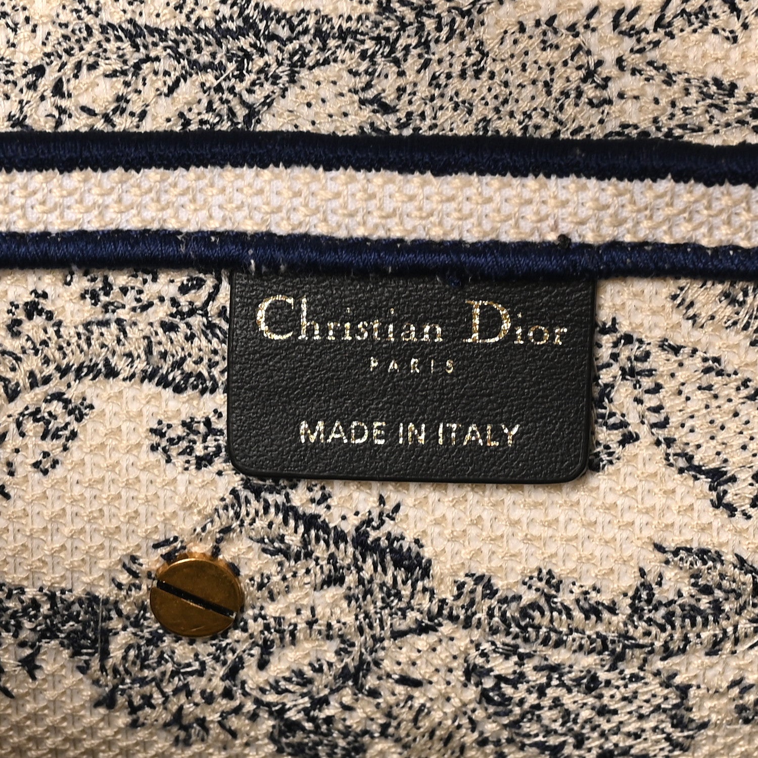 Christian Dior Canvas Embroidered Toile de Jouy Saddle Bag Blue 6 of 10