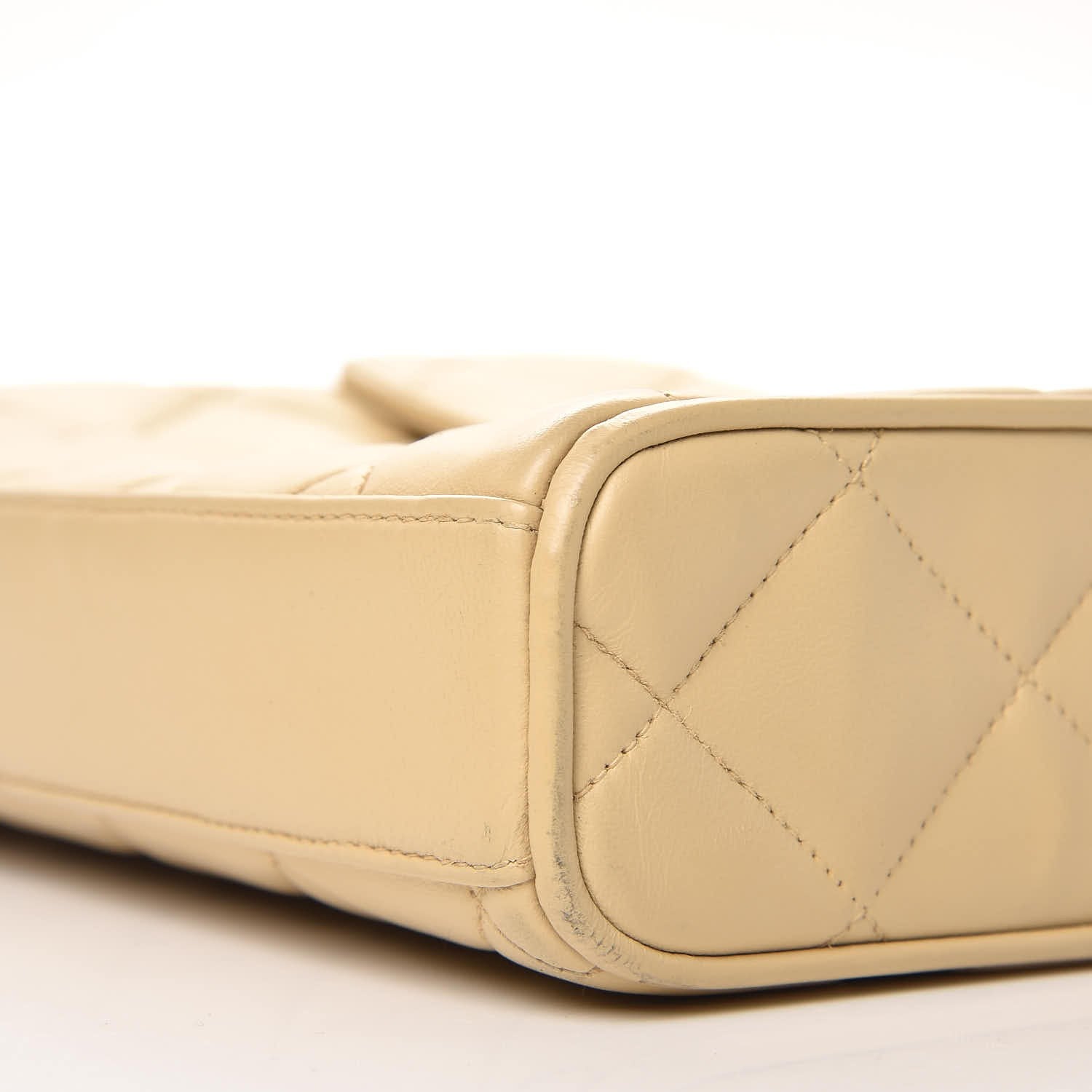 Chanel Lambskin Quilted CC Flap Beige 9 of 15