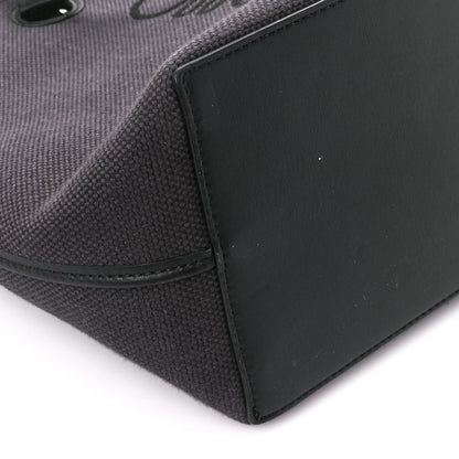 Loewe Canvas Calfskin Medium Anagram Tote Anthracite 8 of 10