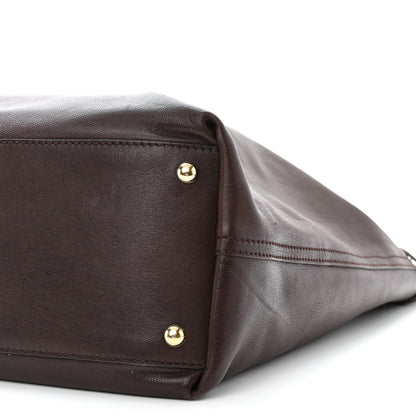 Saint Laurent Calfskin Reversible Double Sac Y Tote Gold Brown 10 of 12