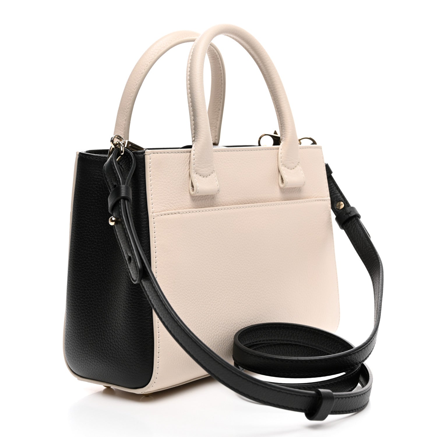 Chanel Grained Calfskin Mini Bi-Color Neo Executive Shopper Tote Beige Black 3 of 10
