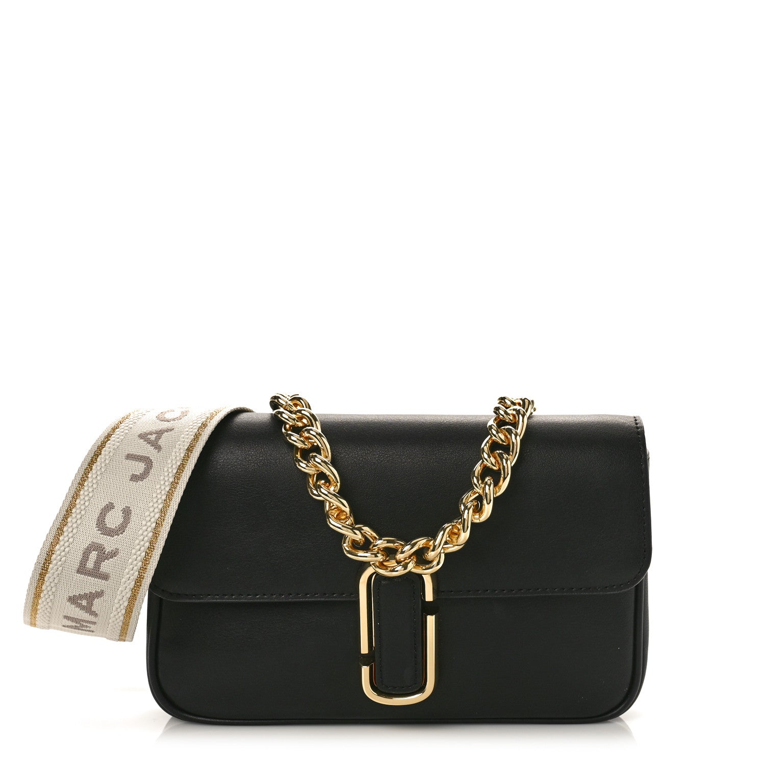 Marc Jacobs Calfskin The J Marc Shoulder Bag Black 1 of 8