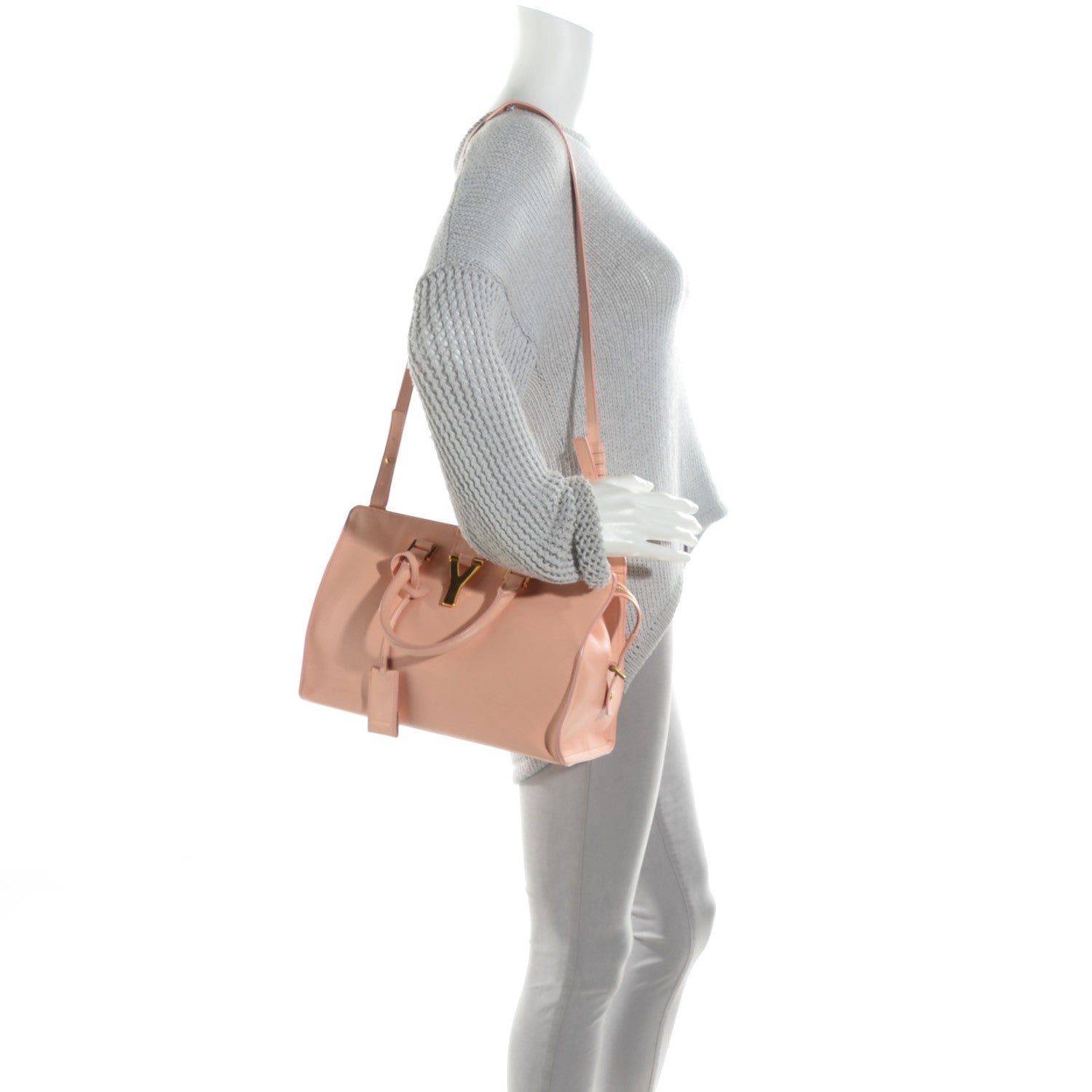 Saint Laurent Calfskin Small Classic Y Cabas Blush 2 of 8