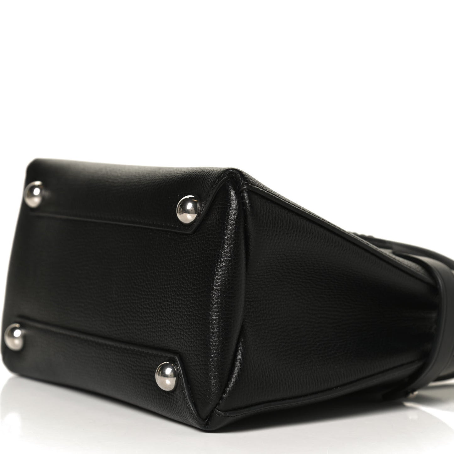 Grainy Calfskin House Check Baby Banner Tote Black