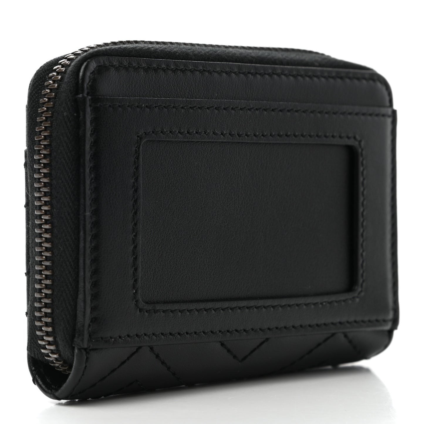 Calfskin Matelasse GG Marmont Zip Around Card Case Black