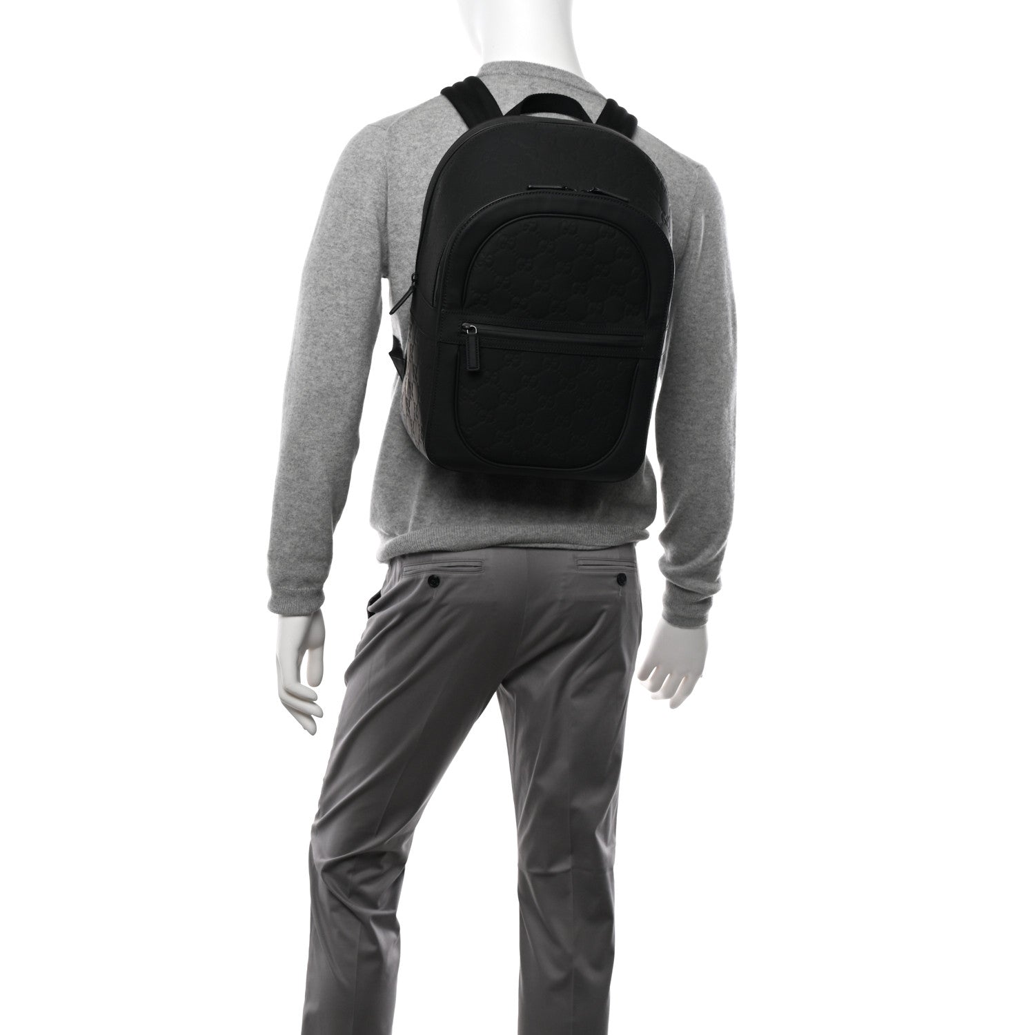 Gucci Rubber GG Backpack Black 2 of 11