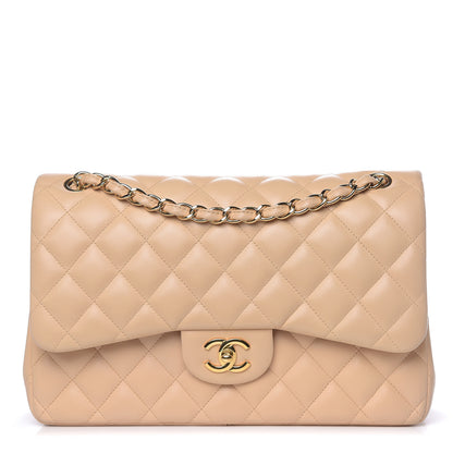 Chanel Lambskin Quilted Jumbo Double Flap Beige Clair 1 of 12