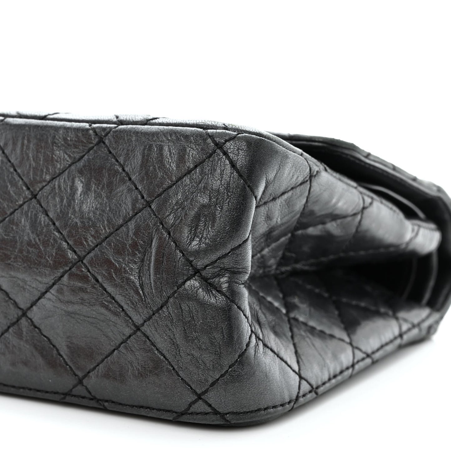 Aged Calfskin Quilted 2.55 Reissue 226 Flap Black