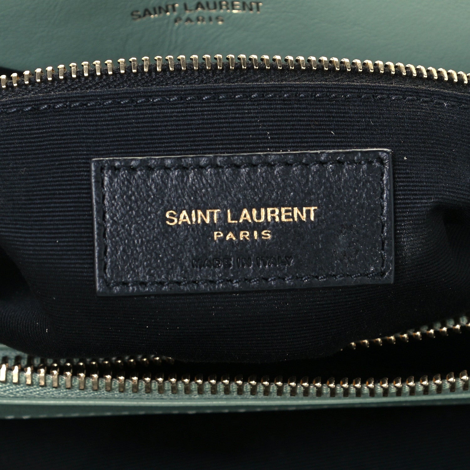 Saint Laurent Suede Y Quilted Monogram Medium Loulou Chain Satchel Deep Green 7 of 11