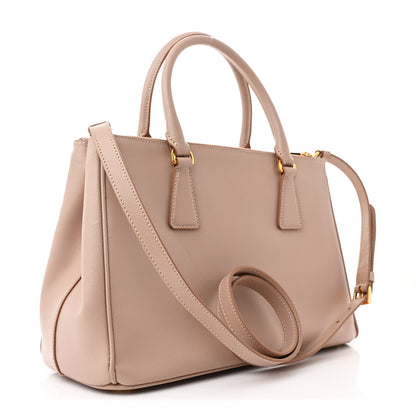 Prada Saffiano Small Galleria Double Zip Tote Cammeo 3 of 12