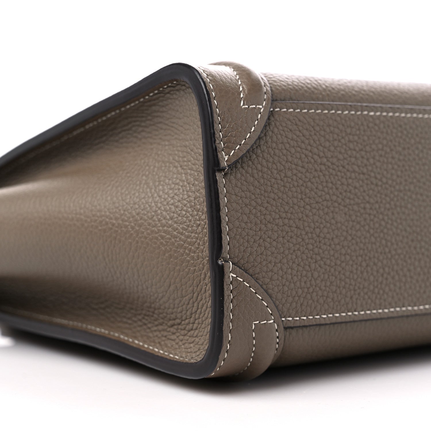 Celine Drummed Calfskin Nano Luggage Souris 8 of 9