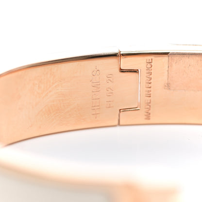 Hermes Enamel Narrow Clic Clac H Bracelet PM Pannacotta 4 of 5