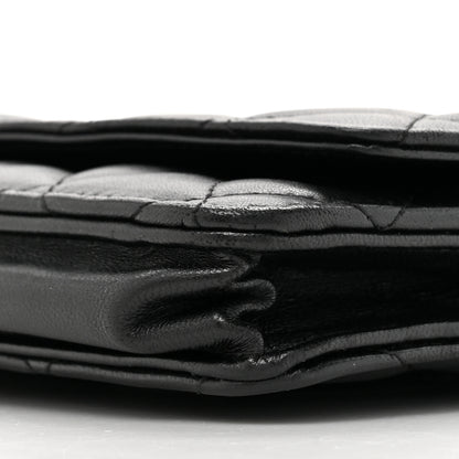 Chanel Lambskin Quilted Wallet On Chain WOC Black 10 of 11