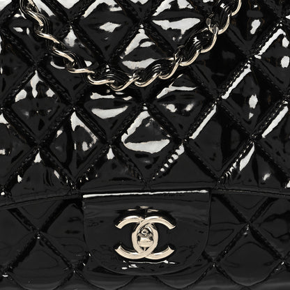 Chanel Patent Quilted Jumbo Single Flap Black 8 of 11