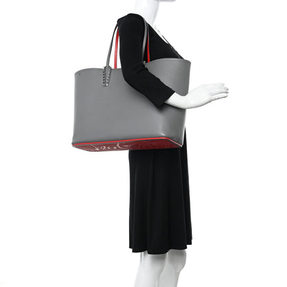 Christian Louboutin Calfskin Spikes East West Cabata Tote Kraft Red 2 of 12