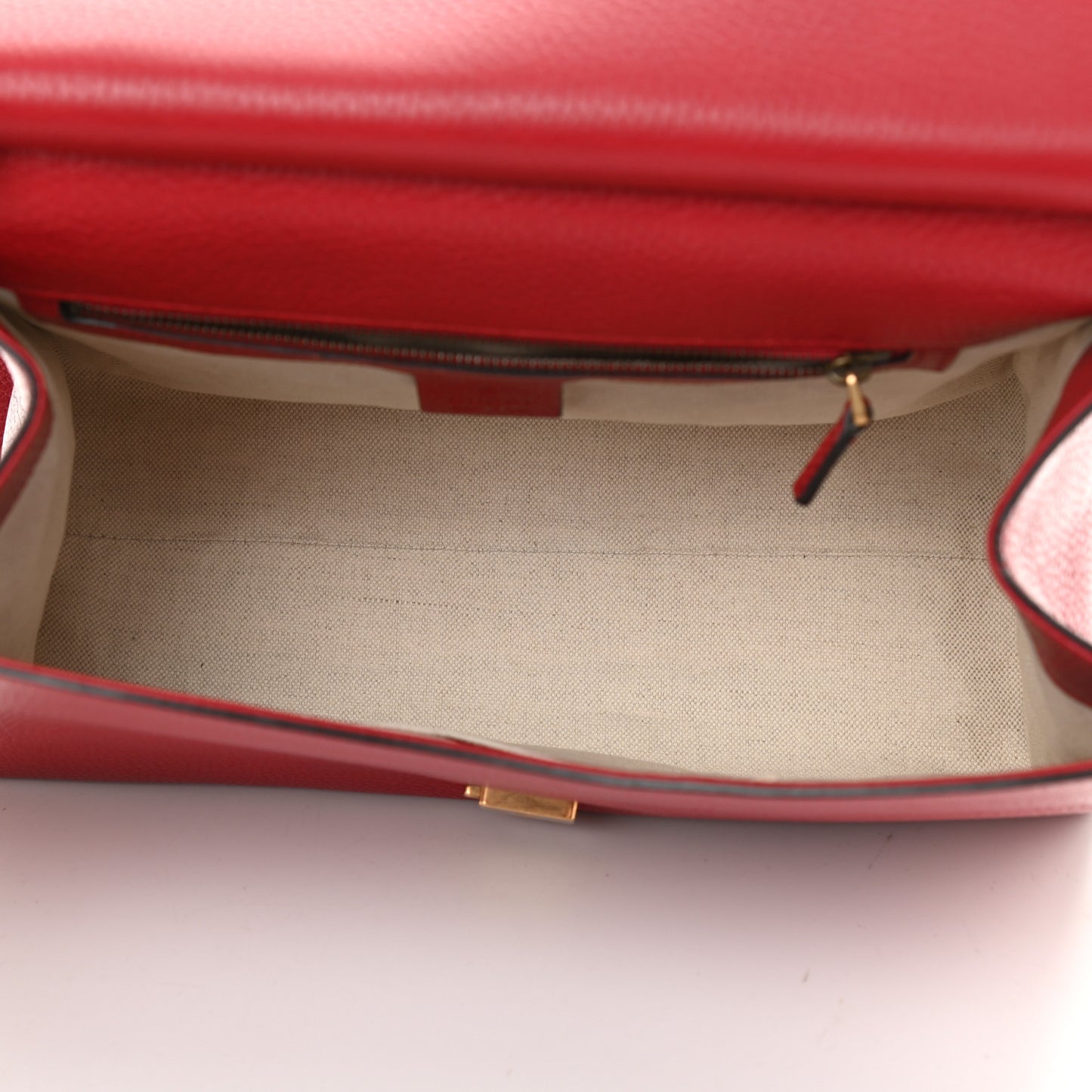 Calfskin Small GG Marmont Top Handle Bag Vulcanic Red