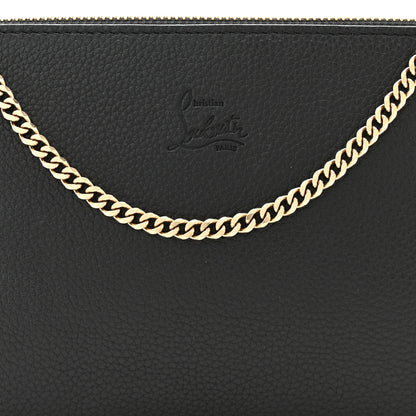 Christian Louboutin Calfskin Loubila Chain Clutch Black 7 of 9