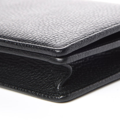Gucci Calfskin Mini GG Marmont Chain Wallet Black 6 of 9