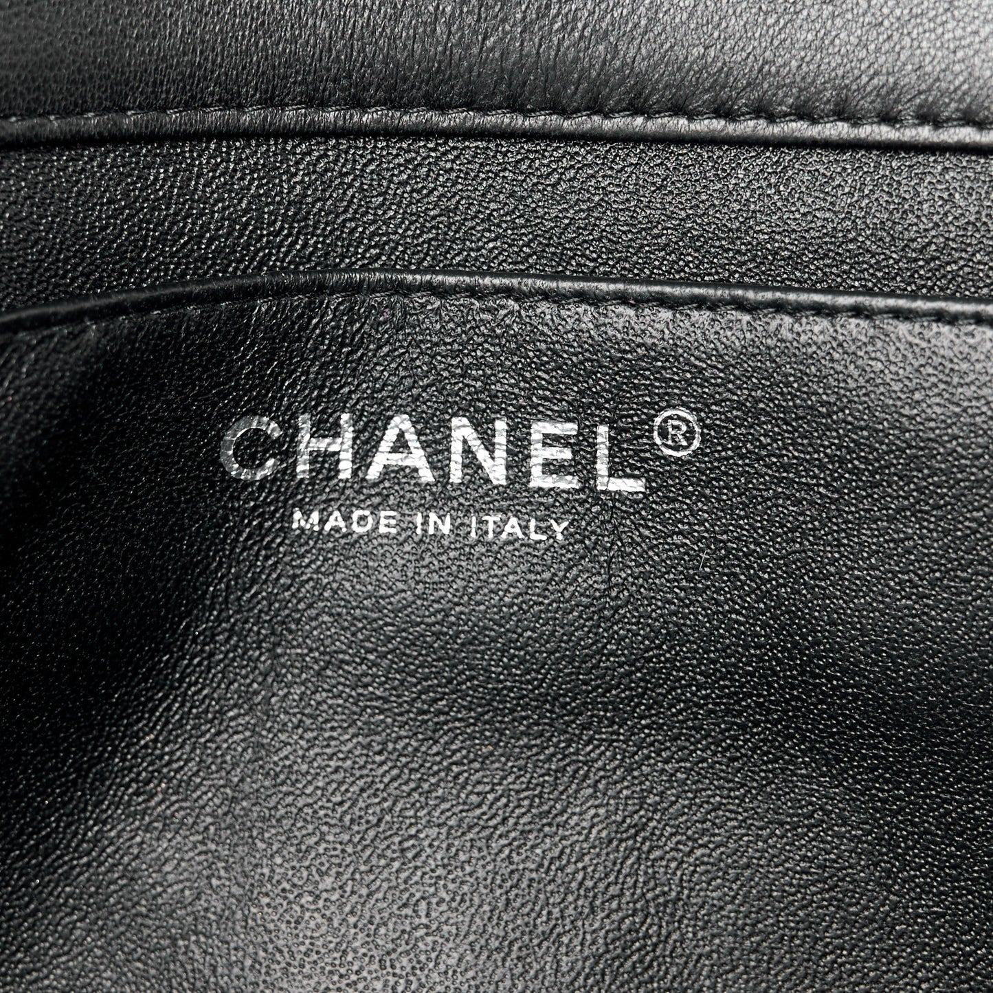 Lambskin Quilted Clutch with Chain Flap Black