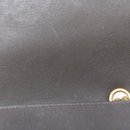 Chanel Sheepskin Stitched Chain Flap Bag Brown 10 of 11