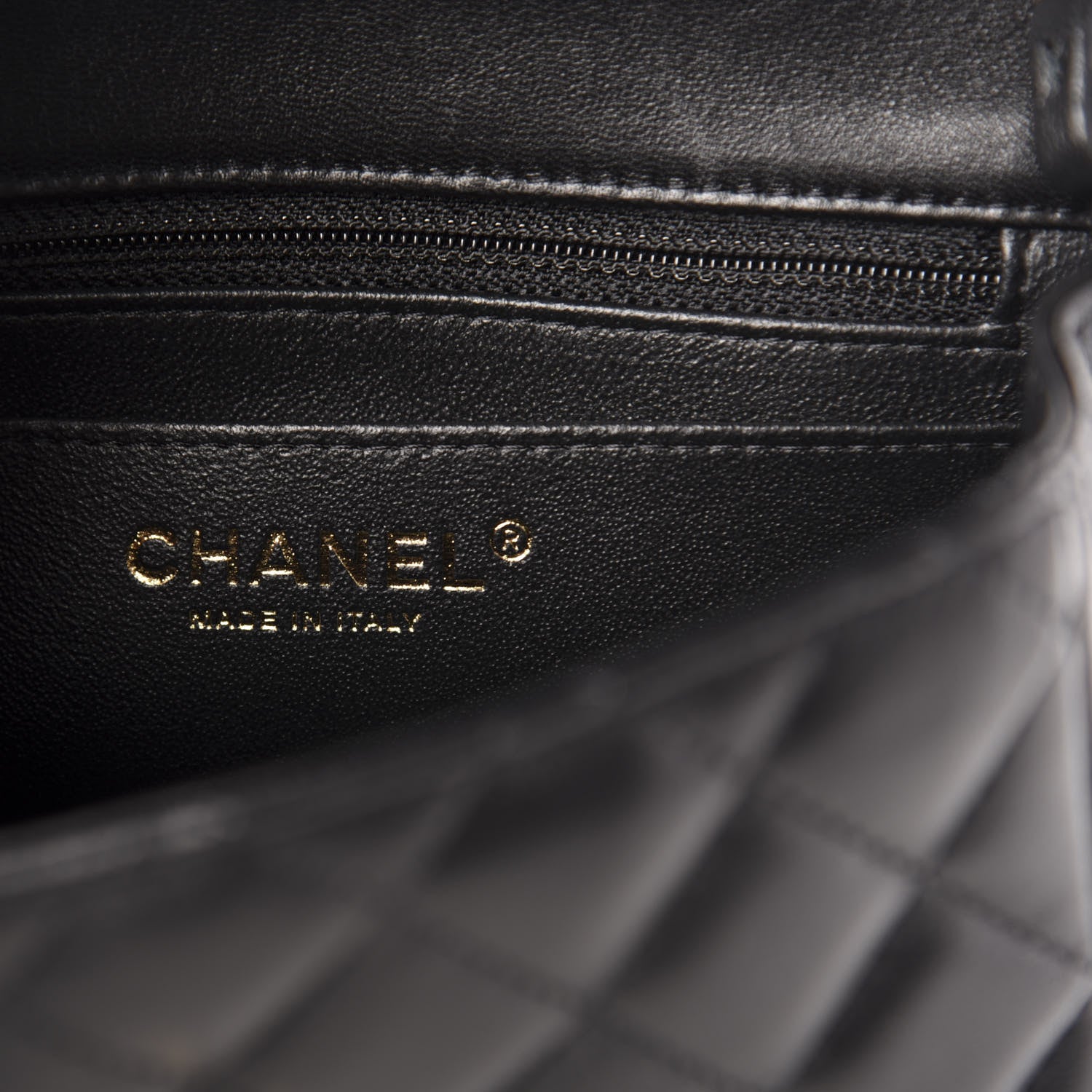 Chanel Lambskin Quilted Mini Square Flap Black 6 of 10