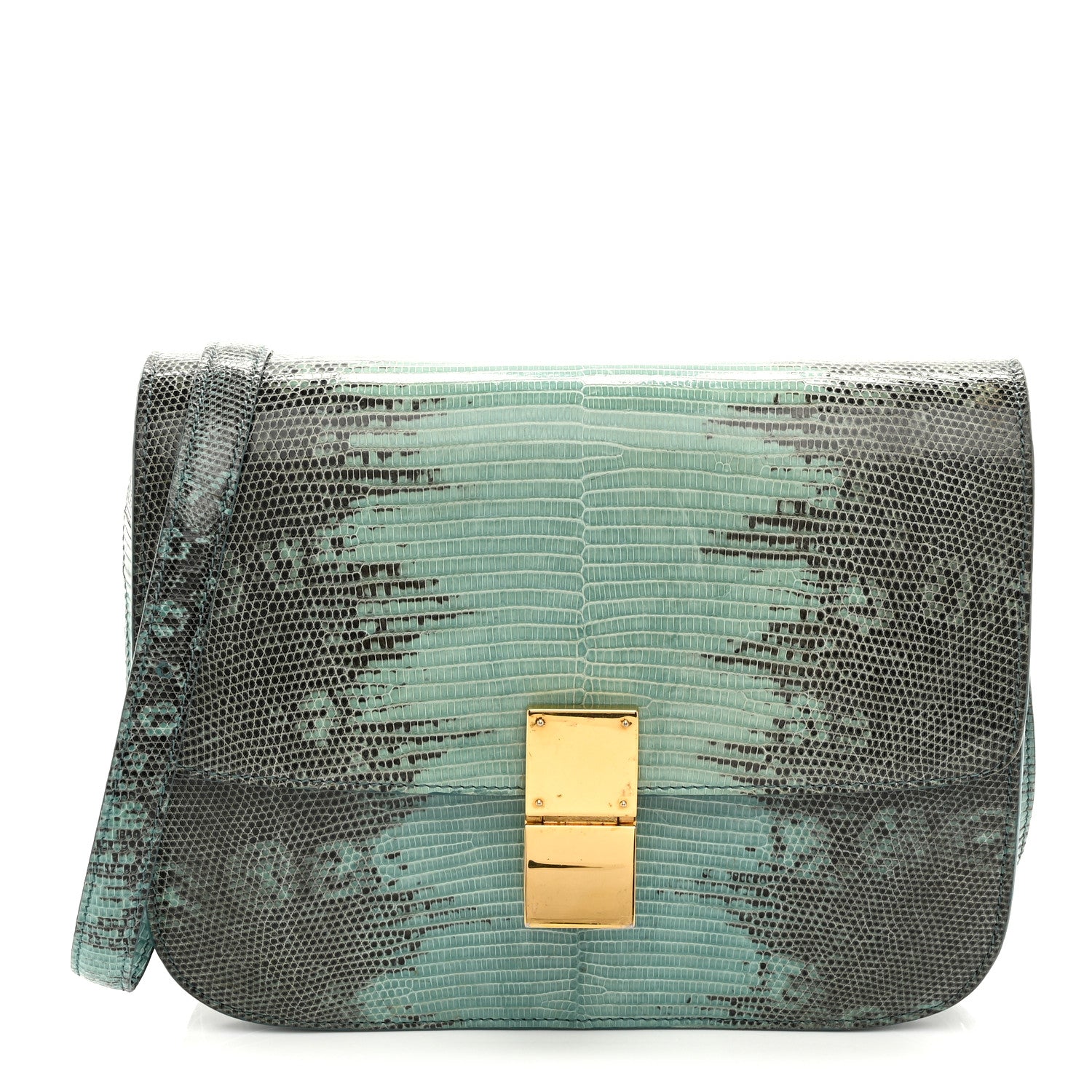Celine Lizard Medium Classic Box Flap Bag Antarctic 1 of 10