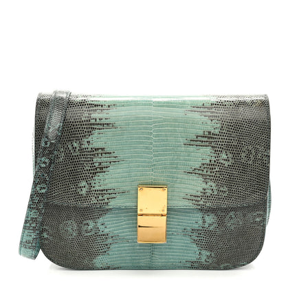 Celine Lizard Medium Classic Box Flap Bag Antarctic 1 of 10