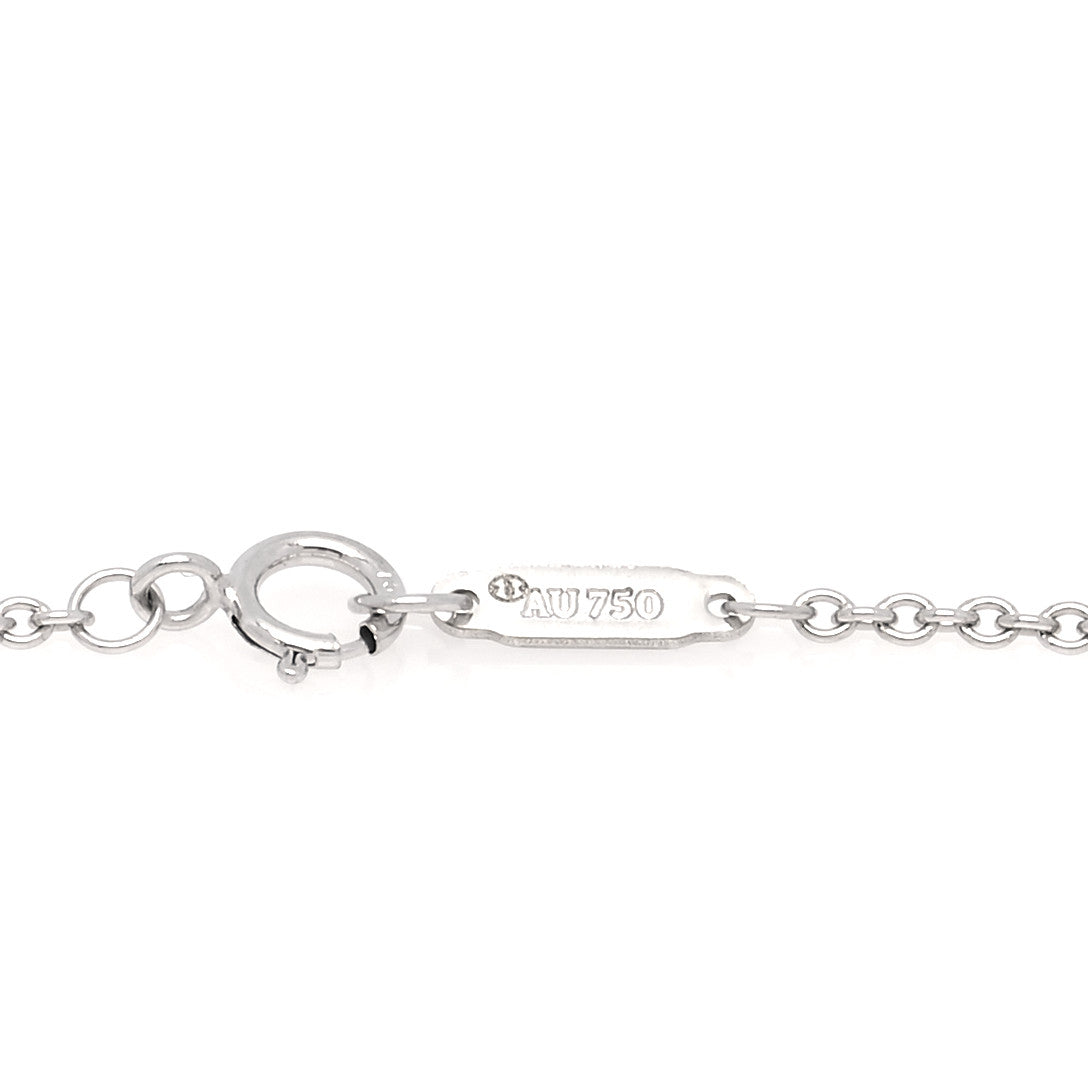 18K White Gold Diamond Atlas Bar Pierced Bracelet