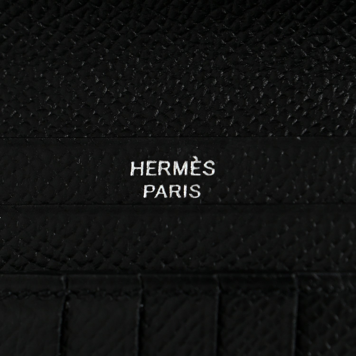 Hermes Epsom Bearn Compact Wallet Black 6 of 7
