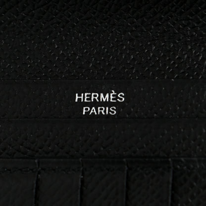 Hermes Epsom Bearn Compact Wallet Black 6 of 7