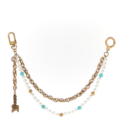 Louis Vuitton Chain Belt Pearls Bag Charm Gold 1 of 4