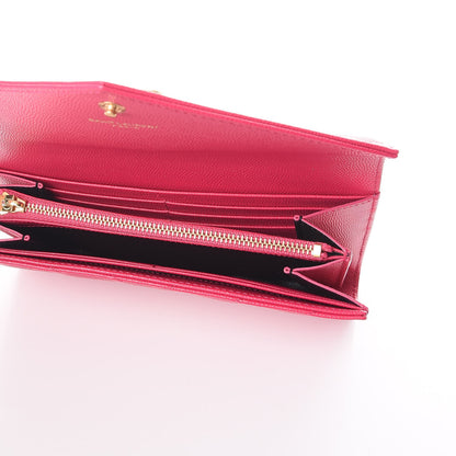 Saint Laurent Grain De Poudre Matelasse Chevron Monogram Wallet Bubblegum 5 of 9
