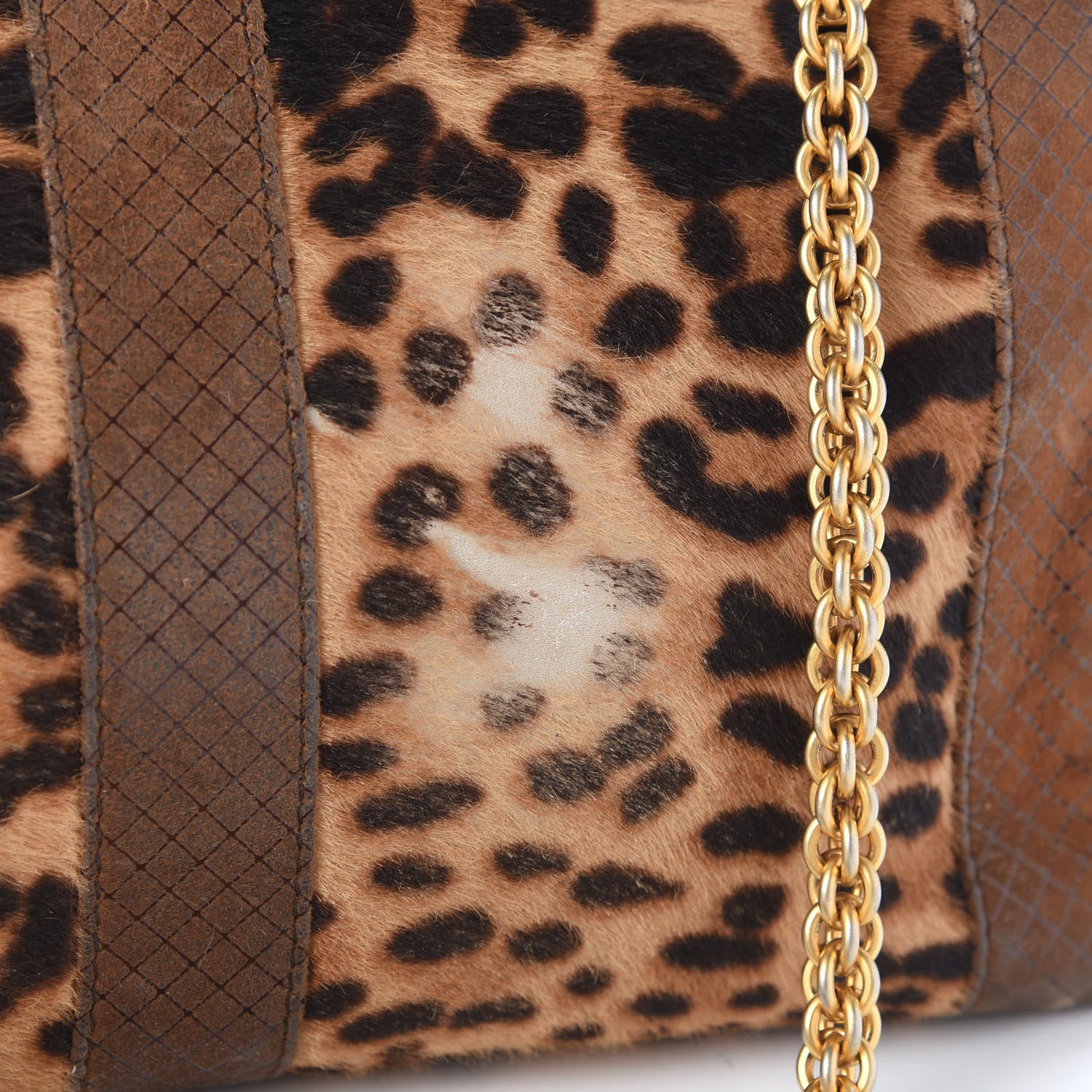 Christian Louboutin Pony Hair Leopard Print Sweet Charity Shoulder Bag Brown 10 of 12