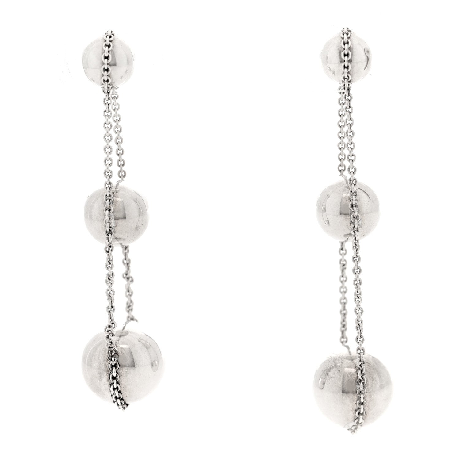 Tiffany Sterling Silver HardWear Triple Drop Earrings 1 of 4