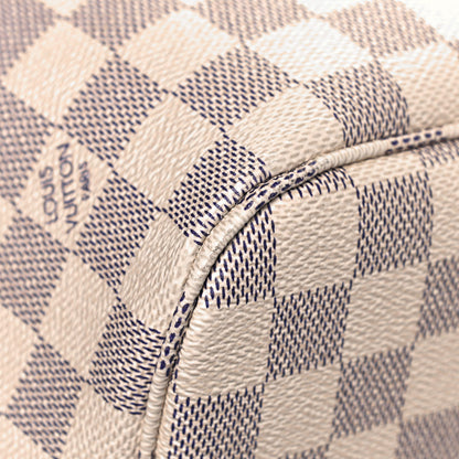 Louis Vuitton Damier Azur Neo Neverfull MM Rose Ballerine 12 of 13