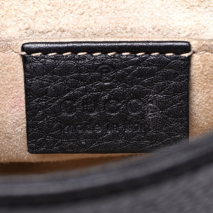 Gucci Pebbled Calfskin Small 1973 Chain Shoulder Bag Black 6 of 10