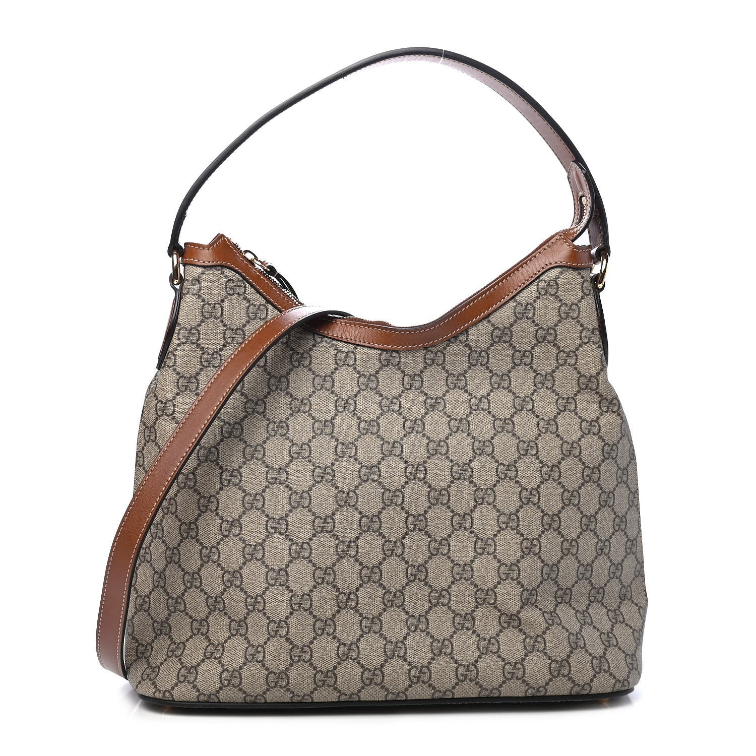Gucci GG Supreme Monogram Linea A Hobo Brown 1 of 9