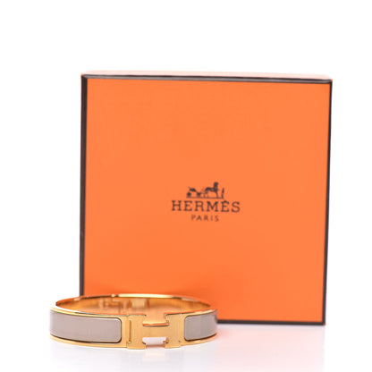Hermes Enamel Clic Clac H Narrow Bracelet PM Marron Glace 6 of 6