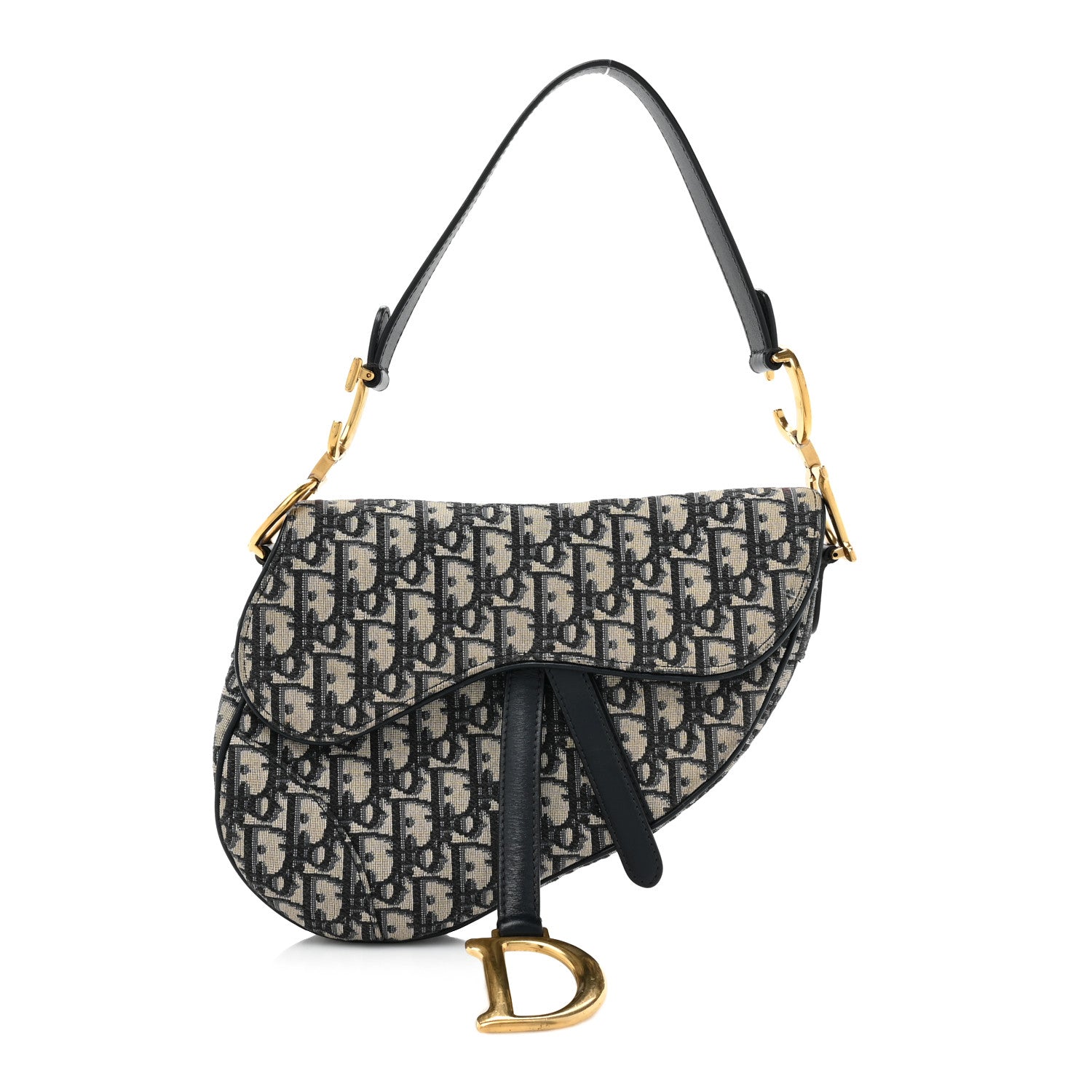 Christian Dior Oblique Saddle Bag Blue 1 of 12
