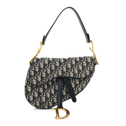 Christian Dior Oblique Saddle Bag Blue 1 of 12