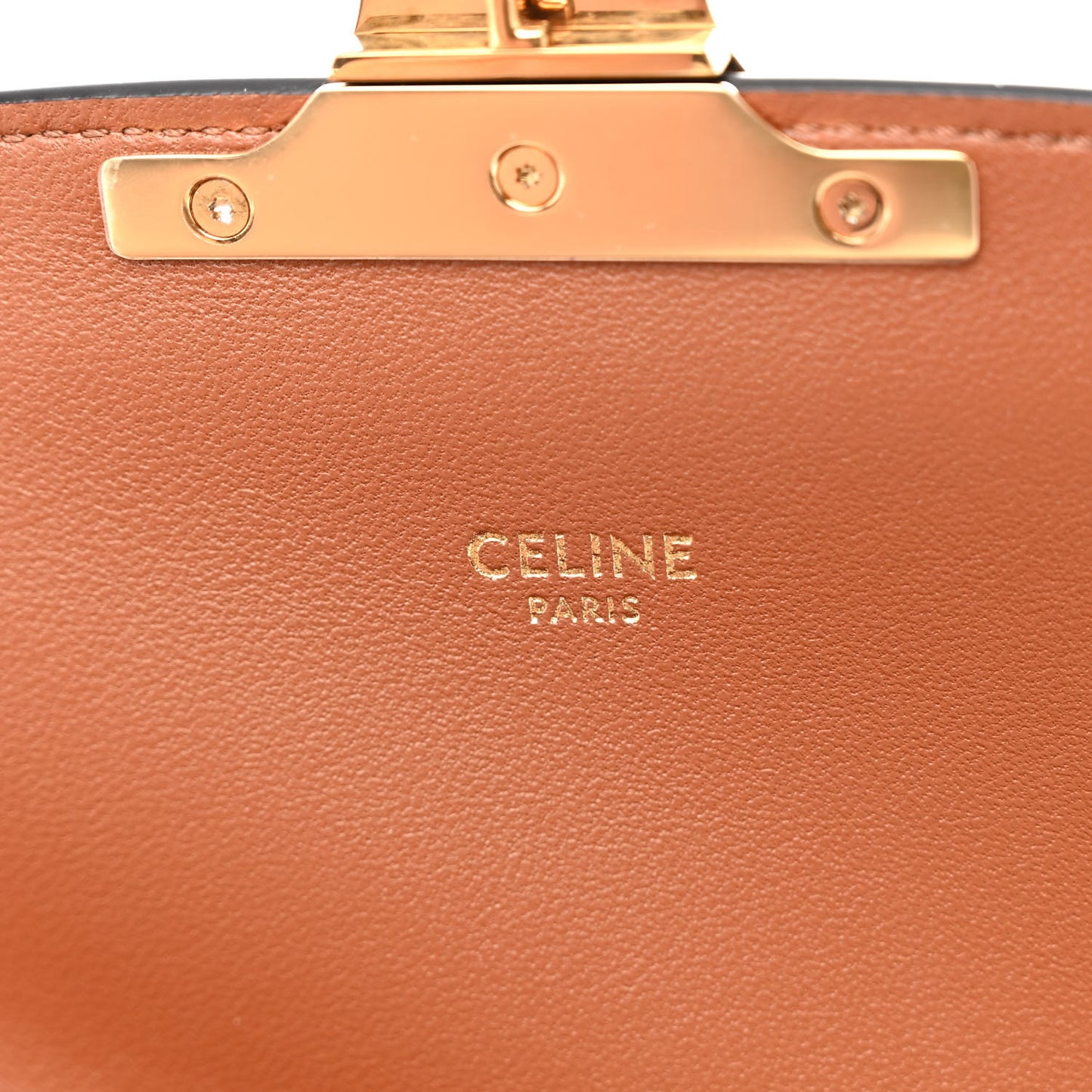 Triomphe Canvas Calfskin Medium Triomphe Bag Tan