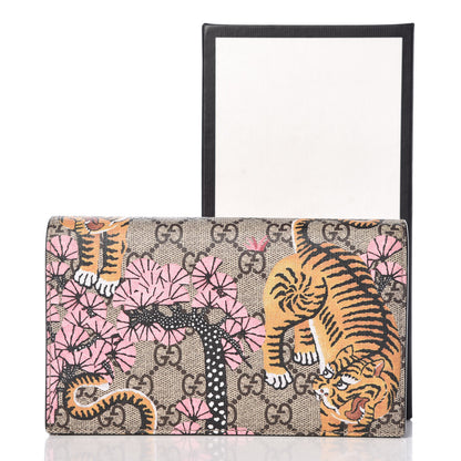 Gucci GG Supreme Monogram Bengal Chain Wallet Beige Pink 9 of 9