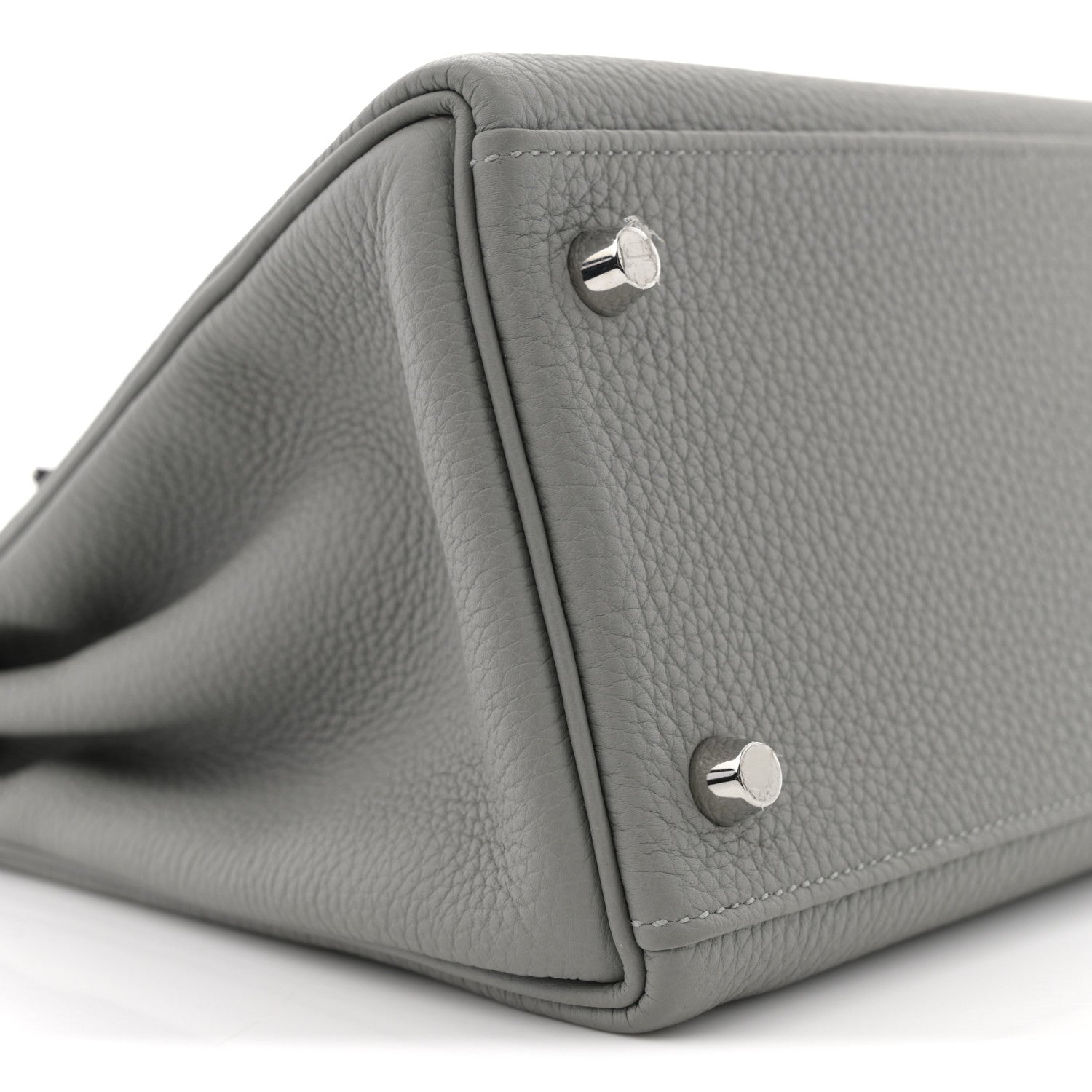 Hermes Togo Horseshoe Kelly Retourne 28 Gris Mouette 9 of 11