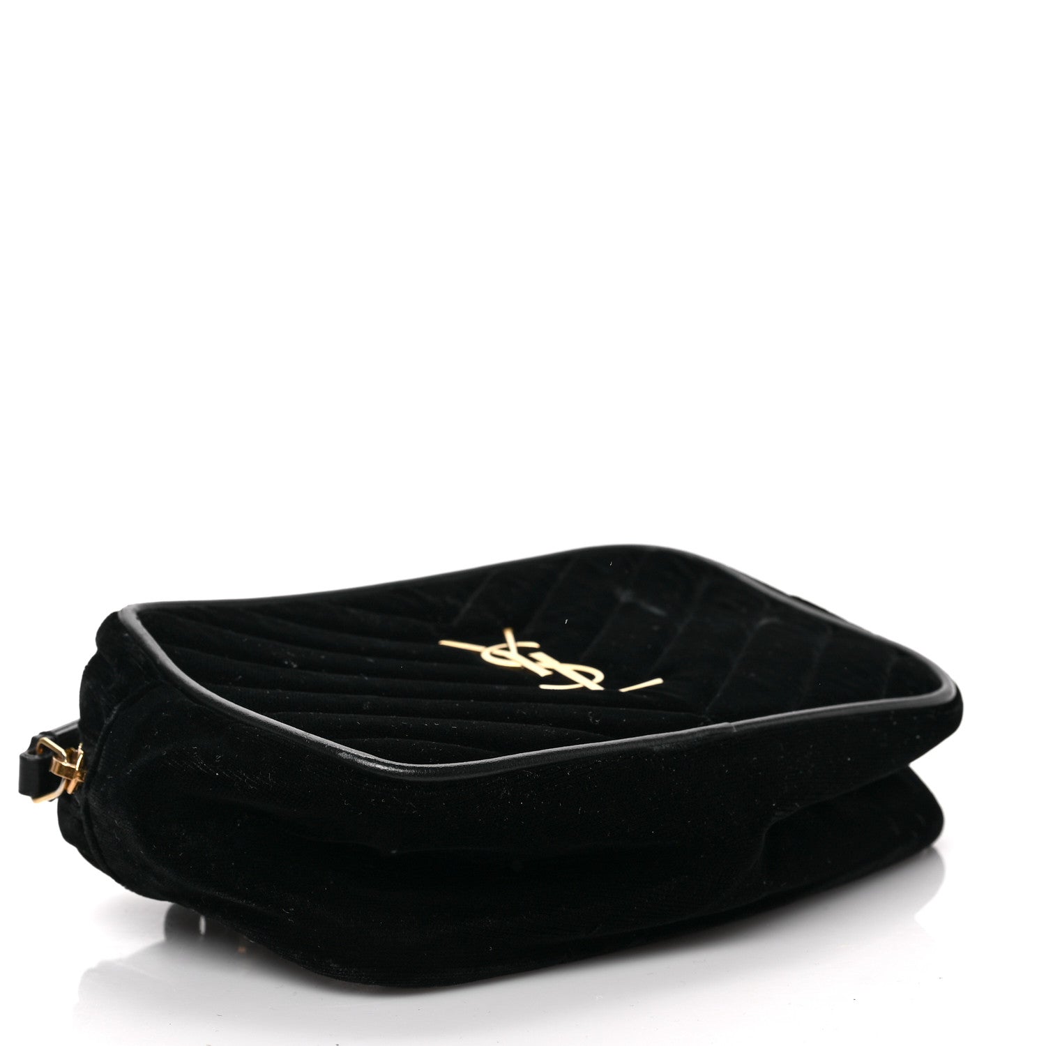 Saint Laurent Velour Matelasse Monogram Lou Belt Bag Black 4 of 8