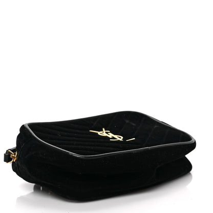 Saint Laurent Velour Matelasse Monogram Lou Belt Bag Black 4 of 8