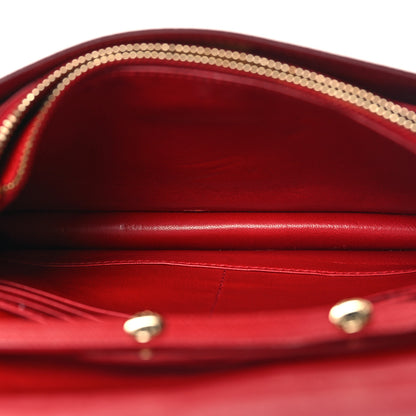 Prada Saffiano Fiocco Bow Flap Wallet Fuoco 5 of 13