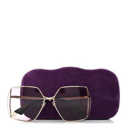 Gucci Oversized Sunglasses GG0817S Purple Gold 7 of 7