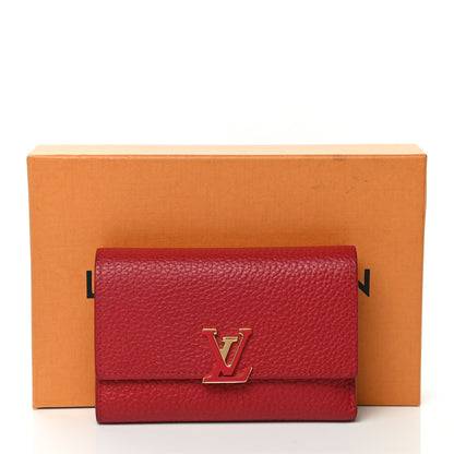 Louis Vuitton Taurillon Capucines Compact Wallet Rubis 14 of 14