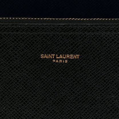Saint Laurent Calfskin Large Shopping Tote Deep Marine 7 of 13