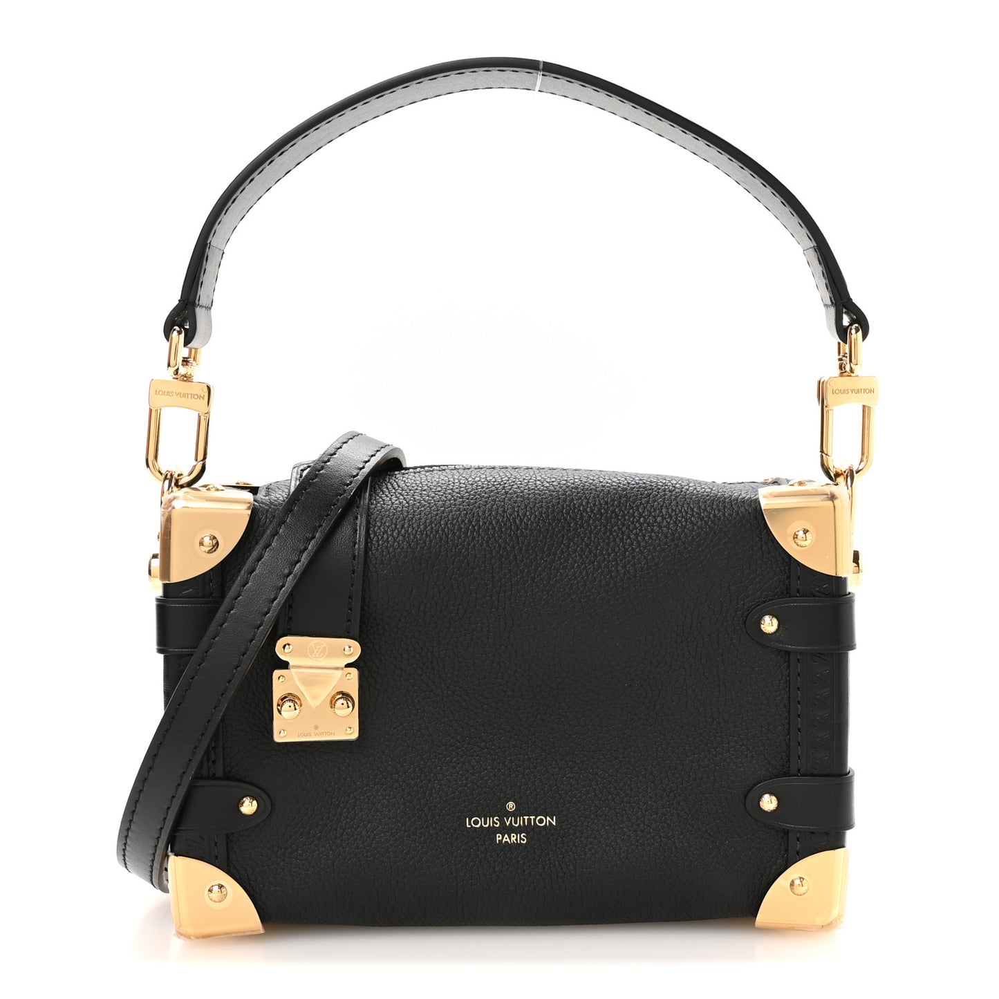 Grained Calfskin Side Trunk PM Black